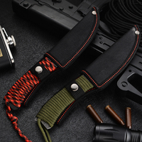 Couteau de chasse pliant artisanal de haute qualité Bochen, OEM, avec cordon, pour la survie en forêt, le camping, pointe tombante, acier inoxydable