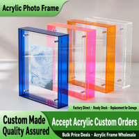 Cadre photo en acrylique coloré sur mesure, vente en gros, directement de l'usine, cadre photo de bureau en plexiglas transparent pour la décoration de la maison et de mariage