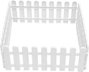 Clôture en plastique blanc 4 pièces 20 pouces Bordure de jardin décorative pour pelouse Patio Cour Utilisation intérieure et extérieure - Product Image 2