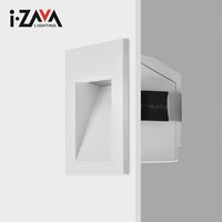 Lampe murale LED SMD carrée blanche encastrée dimmable 3,5W, design moderne en aluminium, pour maison, hôtel, intérieur