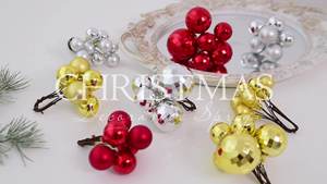 Weihnachts baum Dekoration Craft Kit-DIY Weihnachts kugel Ornament Rote Beeren Eingefügte Zweige Handgemachte Kugeln für Wohnkultur - Product Image 5