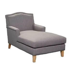 wholesale European furniture high quality living room modern wooden leg chaise lounge chair