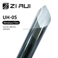 Film de protection solaire pour vitres de voiture en céramique nano UH-05 5% VLT, 97% IRR, haute protection contre la chaleur, film de contrôle solaire anti-UV, film teinté pour vitres de voiture