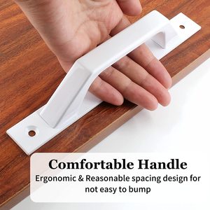 Manija de Puerta Corredera de Madera Hueca de Alta Resistencia, Fácil de Instalar, Blanca, de Aleación de <span class=keywords><strong>Aluminio</strong></span> Empotrada - Product Image 1