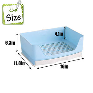 Grande litière d'angle avec tiroir pour hamster adulte, cochon d'Inde, <span class=keywords><strong>furet</strong></span>, lapin - Product Image 6