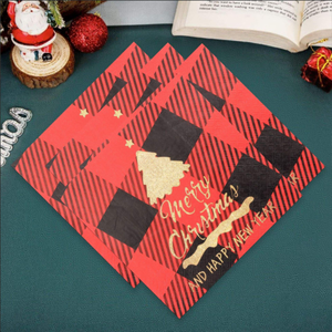 Guardanapos de Papel Coloridos Impressos de 2 Camadas para Decoupage com Design de Dobragem em Estilo de Bolsa para Uso em Jantar - Product Image 2