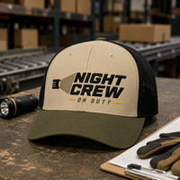 Paquete de Gorras de Malla con Visera Trasera para Turno Nocturno, con Bordado Personalizado, para Tiendas de Ropa de Trabajo y Vendedores de Eventos