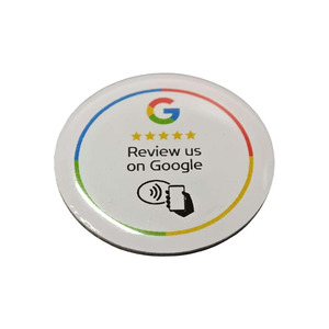 Etiqueta personalizada de 30mm NFC Google Review, etiqueta reprogramable para compartir en redes sociales, etiqueta RFID antimetal para teléfono - Product Image 6