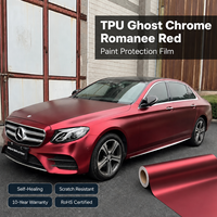 Film de protection de voiture WrapMaster Ghost Chrome Romanee Red 2 en 1, changement de couleur et protection de la peinture, auto-réparateur, hydrophobe, vente en gros