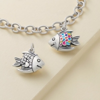 Pendentif en émail tendance en argent sterling S925, bracelet et collier DIY, accessoires de différents designs, vente en gros, série James Avery