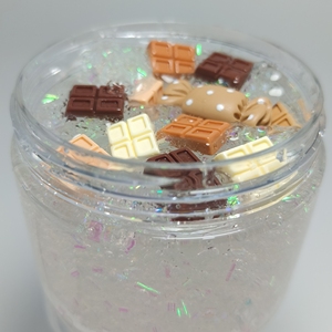 CHENXI Innovation Slime Transparente No Tóxico, Abalorios de Resina Personalizados con Forma de Chocolate y Alimentos, Cuentas Esponjosas para Slime Bingsu - Product Image 3