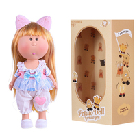 Poupée en vinyle mignonne de 24 cm, style Cabbage Patch, vêtements doux faits à la main, adorable jouet pour filles, cadeau pour la décoration de la maison