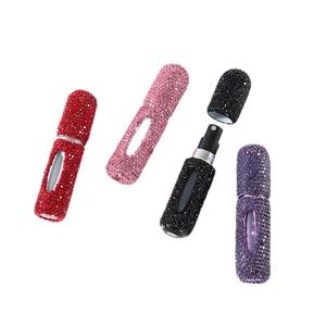 Petit flacon de parfum vide à chargement direct, avec pulvérisateur à pression et diamants incrustés, pour remplissage séparé - Product Image 5