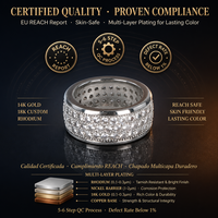 Bague Hip Hop Tendance en Laiton, Bijoux en Laiton, Bague Iced Out 5A CZ, Bagues de Luxe Personnalisées en Moissanite et Diamant pour Hommes et Femmes