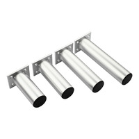 Pieds de meubles cylindriques en alliage d'aluminium épaissi et réglables, style minimaliste moderne, pour armoires, canapés et tables basses - Vente en gros