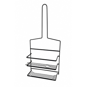 ที่วางสบู่สีดำขนาดใหญ่พร้อมชั้นวางสำหรับจัดเก็บในห้องน้ำ - Product Image 1
