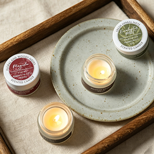 Ensemble cadeau de mini bougies parfumées personnalisées dans un bocal <span class=keywords><strong>en</strong></span> verre pour mariage, ensemble de <span class=keywords><strong>voyage</strong></span> avec parfum de lavande et de jasmin - Product Image 1