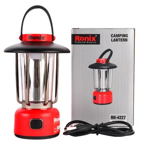 RONIX-Linterna LED recargable para acampar, lámpara de tienda brillante con USB, solar, portátil, para exteriores, para acampar