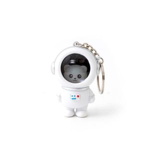 Astronaut Bear Night Light Keychain Glowing 3D <b>Cartoon</b> Acrylic Pendant For Couple <b>Backpack</b> Accessory - Product Image 4