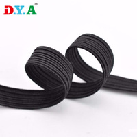 3mm 5mm 6mm 8mm 10mm 12mm Ceinture élastique tressée à ruban plat noir/blanc pour la couture et les accessoires vestimentaires