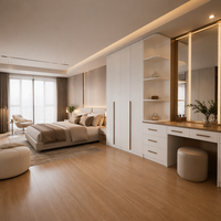 Commode à 6 tiroirs extensible sur mesure, coiffeuse, armoires de chambre, meubles de maison entière, OEM
