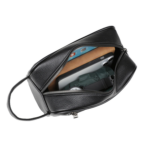 Nouveauté : Sac de rangement portable pour téléphone portable, étanche, avec logo personnalisé vintage, sac <span class=keywords><strong>à</strong></span> <span class=keywords><strong>main</strong></span> en cuir PU pour <span class=keywords><strong>homme</strong></span>, pour les affaires et les activités de plein air - Product Image 2