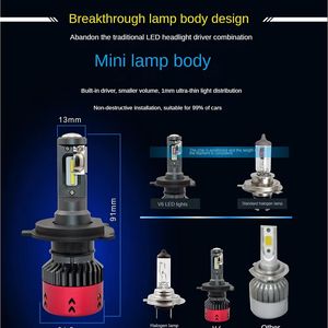 Modèle populaire <span class=keywords><strong>V6</strong></span> 12000LM H1 H4 H7 H11 M8 Pro F10 G20 Double Direction C6 C6s E60 360 Degrés Canbus F2 F30 Voiture Led Phares Ampoules - Product Image 6