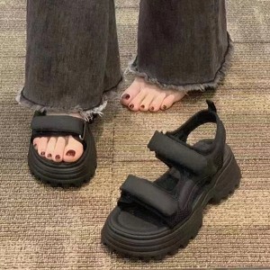 Sandalias de Playa Deportivas de Moda para Mujer, con Plataforma y Suela Gruesa, Estilo Romano con Velcro, para Exteriores - Product Image 4