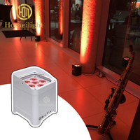Luz LED Par Can para Escenario, 6x18w, 8800mah, Funciona con Batería, Control Remoto IR Inalámbrico, Iluminación DJ