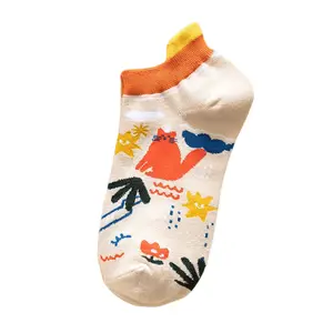Kendi tasarım renkli moda ayak bileği çorap özelleştirilmiş unisex