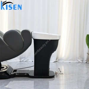 Fauteuil de lavage multifonctionnel Kisen avec rotation, pour salon de coiffure, massage corporel, spa capillaire, cuvette de lavage et lit de lavage dorsal avec cascade thérapeutique - Product Image 2