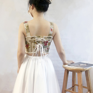 Corsé de Calidad con Estampados Hermosos, Estilo Vintage, Ajuste Ceñido al Abdomen, Espalda con Cordones, Varillas, Realce de Busto y Efecto Reductor - Product Image 5