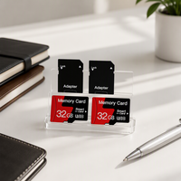 [2-Pack] 32GB Plastik untuk Adaptor Kartu Memori Kelas 10 UHS-I U3/A1 untuk Smartphone, Drone & Kamera