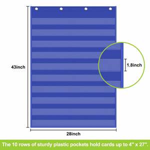 Tablero Transparente de 10 Bolsillos para Estándares de Aprendizaje para Maestros, Tableros de Bolsillos para el Aula o Educación en el Hogar, Suministros de Oficina y Escolares - Product Image 6