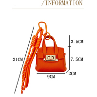 Mini sac porte-clés haut de gamme en cuir PU avec cordon tressé, porte-monnaie, pochette, étui pour écouteurs et pendentif breloque