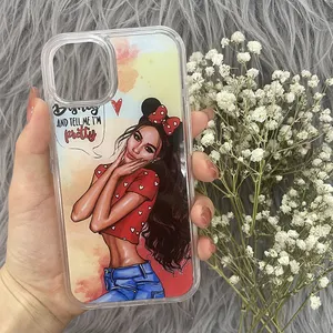 Practical hot sale designer painting womens pattern anti slip phone cases for iPhone 13 pro 14 plus 6.7 12 mini 5.4