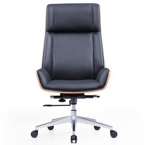 Ensemble de chaises de bureau pivotantes à dossier haut blanc grande taille bureau électrique salle d'attente réception moderne en cuir synthétique PU patron - Product Image 4