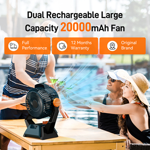 Ventilateur solaire multifonction portable 10000mAh rechargeable pour la maison, le camping en plein air, avec lumière LED, batterie externe, tentes, 5 vitesses USB - Product Image 2