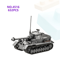 Wange 4516 Dicker Max Tank : Ensemble de Blocs de Construction Éducatifs pour Enfants, Modèle d'Équipement à Assembler, Collection de Jouets en Gros