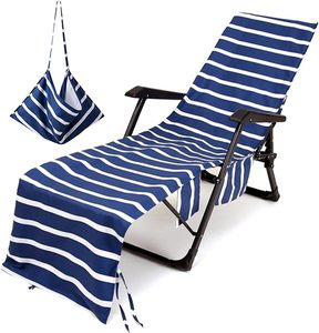 Gestreepte Strandstoelhoes Handdoek, Zwembad <span class=keywords><strong>Lounge</strong></span> <span class=keywords><strong>Chaise</strong></span> Handdoek Ligstoel Hoes, <span class=keywords><strong>Chaise</strong></span> <span class=keywords><strong>Lounge</strong></span> Handdoekenhoes Met Opbergvakken Aan De Zijkant - Product Image 3