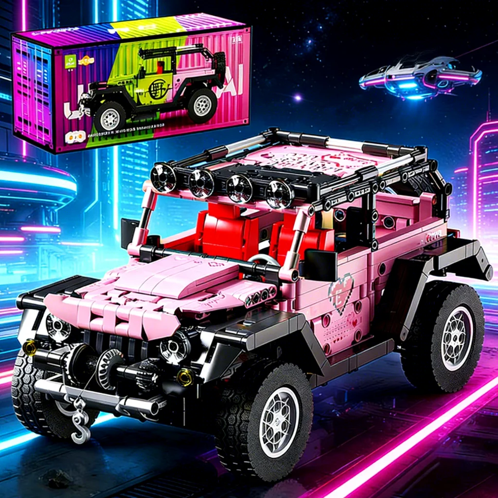 Wrangler rosa todoterreno - Versión estática