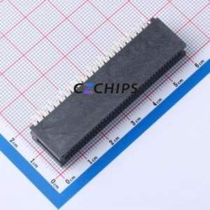 HED82LP03BK Gold Finger Connector Through hole Component (THT),P=1.27mm Connector EDGE SLOT 1.27mm 82P Through Hole - Product Image 1