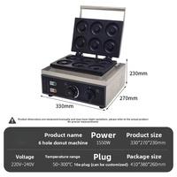 Gaufrier électrique commercial à 6 grilles avec équipement de collation à gâteau croustillant Machine à beignets à neuf grilles pour des petits déjeuners parfaits