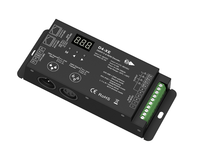 Décodeur DMX512 RDM 4 canaux D4C-XE avec console LED, sortie PWM 8A, certifié ROHS, réglages de courant de sortie multiples