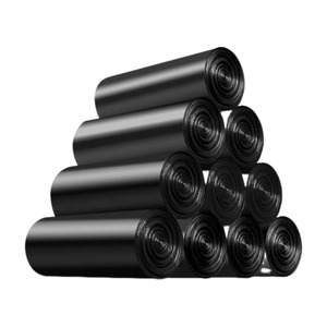 Đen Heavy Duty dây rút dùng một lần Túi rác cuộn, Thùng rác nhựa túi rác, tái chế túi rác bán buôn - Product Image 4