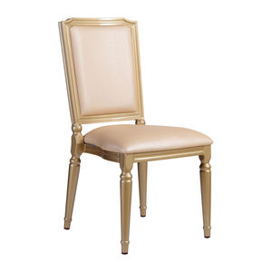 Sillas Modernas de Metal para Banquetes <span class=keywords><strong>y</strong></span> Eventos, Sillas Apilables Estilo Madera para Restaurante Louis, para Bodas <span class=keywords><strong>y</strong></span> Fiestas - Product Image 1