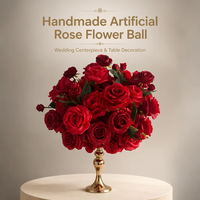 Centre de table de mariage de luxe, composition florale artificielle en soie de rose de haute qualité, faite à la main, pour la décoration d'événements