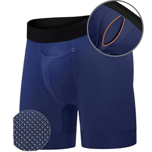 CELINNE Front Fly Men's Underwear Long Leg Breathable Sweat Wicking Mesh Comfort Waist Sport Gym <b>Boxer</b> Briefs - Product Image 1
