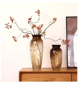 RYLAVA Set di 3 Vasi Moderni in Vetro Ambrato, Vasi Decorativi per Fiori Secchi, Matrimoni e Arredamento Moderno - Product Image 6