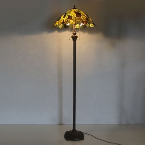 Đèn sàn kính màu LongHuiJing 16 inch với chao đèn hình lá Tiffany - Product Image 2